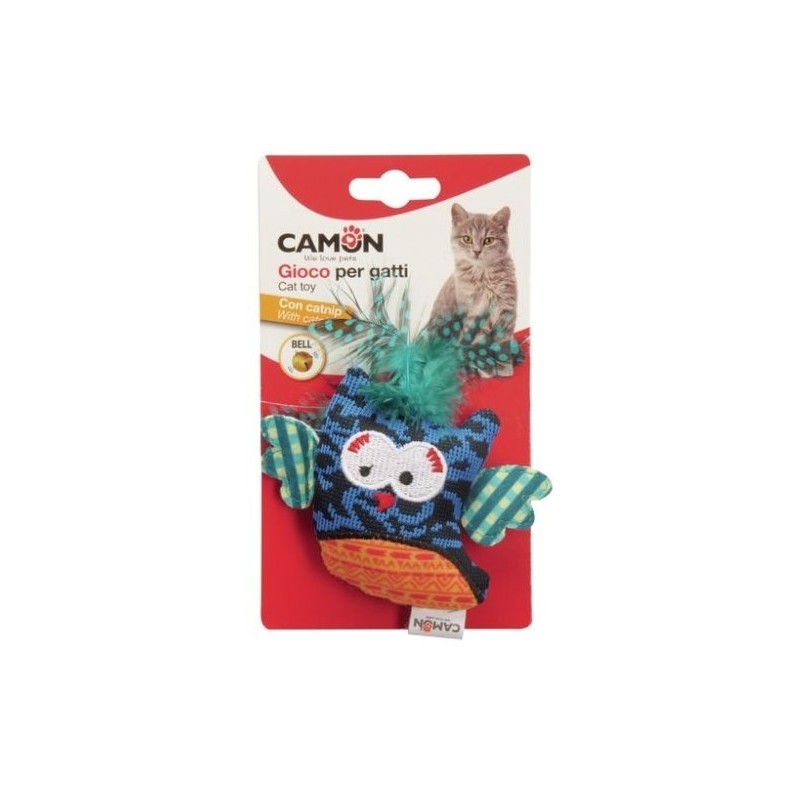 CAMON Cat Toy Ptaszek z Dzwonkiem i Kocimiętką 10cm