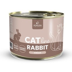 POKUSA CatLine karma mokra dla kotów dorosłych - królik 200g