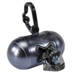 CAMON Pojemnik na worki - metaliczny czarny