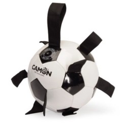 CAMON Dog Toy Piłka Nożna z Uchwytem Czarno-Biała