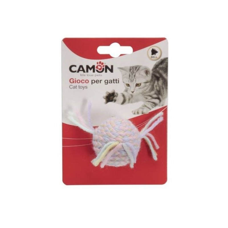 CAMON Cat Toy Piłeczka Kolorowa z Dzwonkiem