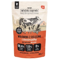 WIEJSKA ZAGRODA KOT Wołowina z cielęciną i kocimiętką 100g (saszetka)