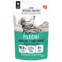WIEJSKA ZAGRODA KOT Fileciki Kurczak z tuńczykiem 85g (saszetka)