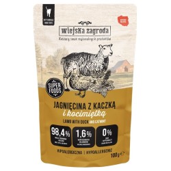 WIEJSKA ZAGRODA KOT Jagnięcina z kaczką i kocimiętką 100g (saszetka)