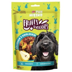 PAN MIĘSKO PIES Przysmak Fruits and Veggies Gruszka z królikiem 100g