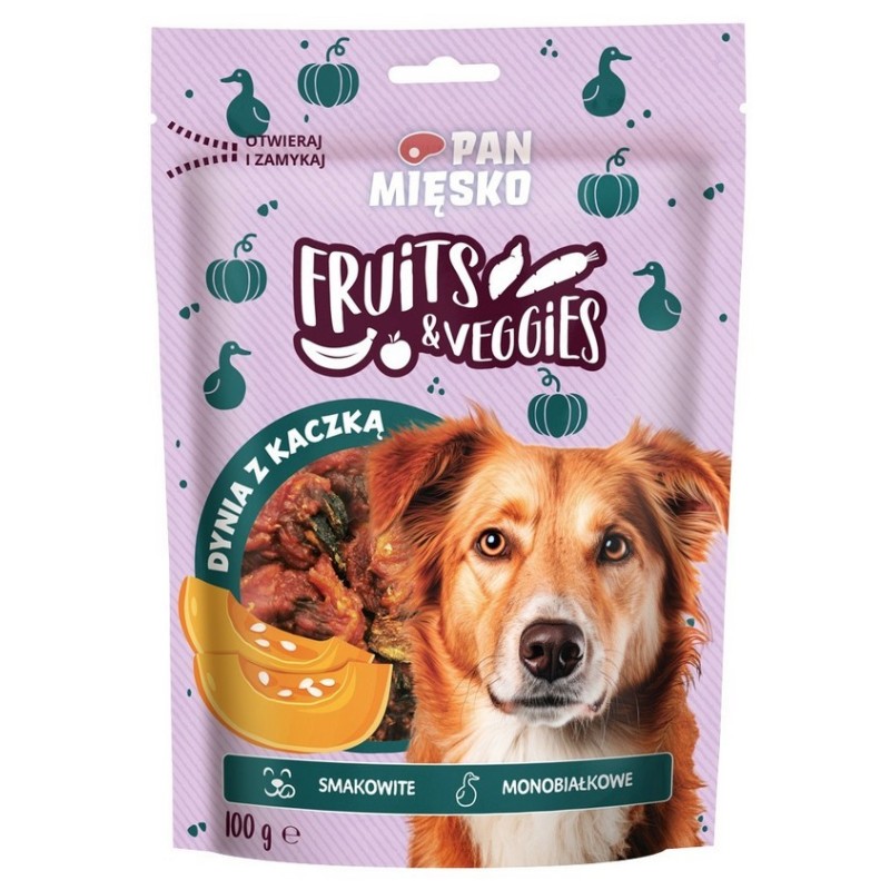 PAN MIĘSKO PIES Przysmak Fruits and Veggies Dynia z kaczką 100g
