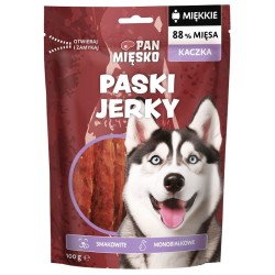 PAN MIĘSKO Przysmak dla psa Paski Jerky Kaczka 100g