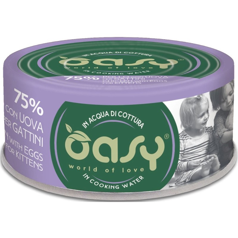 OASY Kot Kurczak z jajkiem - Kitten 70g (puszka)