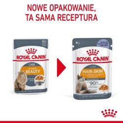 ROYAL CANIN Hair & Skin Care karma mokra w galaretce dla kotów dorosłych, lśniąca sierść i zdrowa skóra 12x 85g