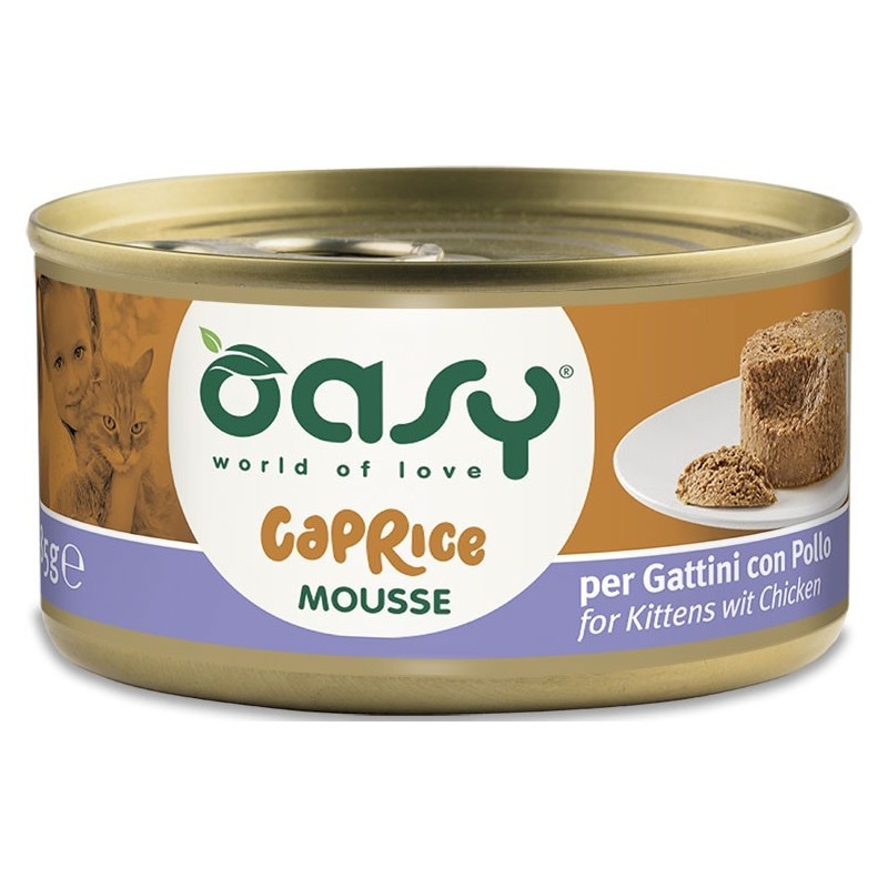 OASY Kot Mousse - kitten - z kurczakiem 85g (puszka)