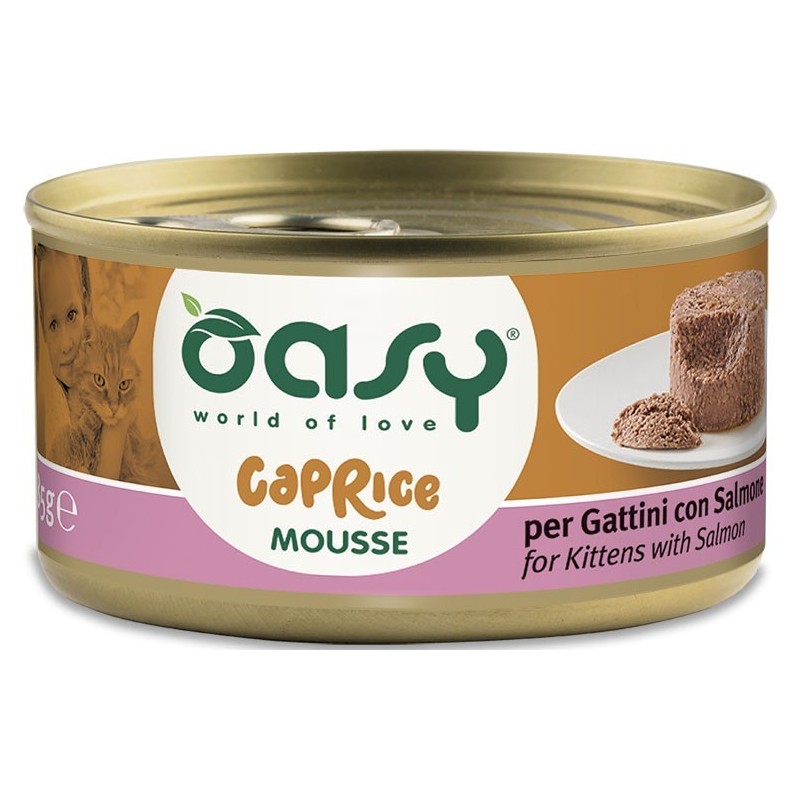 OASY Kot Mousse - kitten - z łososiem 85g (puszka)