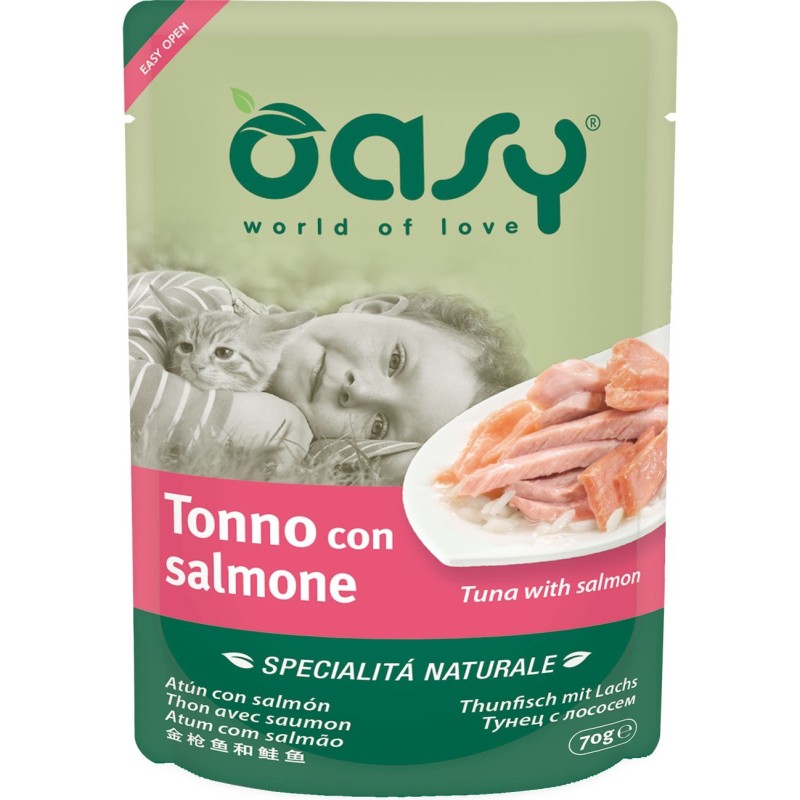 OASY Kot Tuńczyk z łososiem 70g (saszetka)