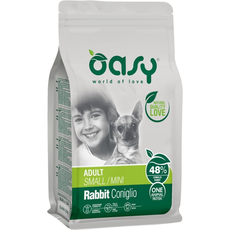 OASY Pies Adult S/Mini - Królik 2,5 kg
