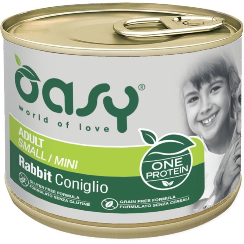 OASY Pies Adult S/Mini - Królik 200g (puszka)