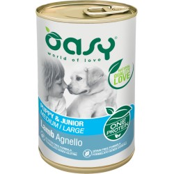 OASY Pies Puppy and Junior M/L - Jagnięcina 400g (puszka)