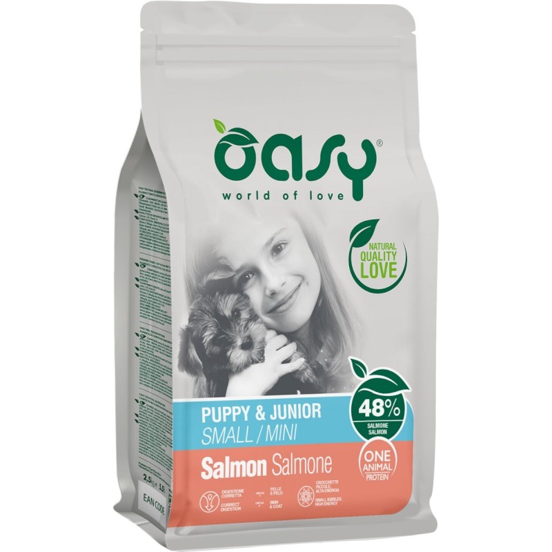 OASY Pies Puppy and Junior S/Mini - Łosoś 2,5 kg