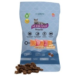 SERRANO Snack kot Anti Hairball Łosoś i tuńczyk 50g