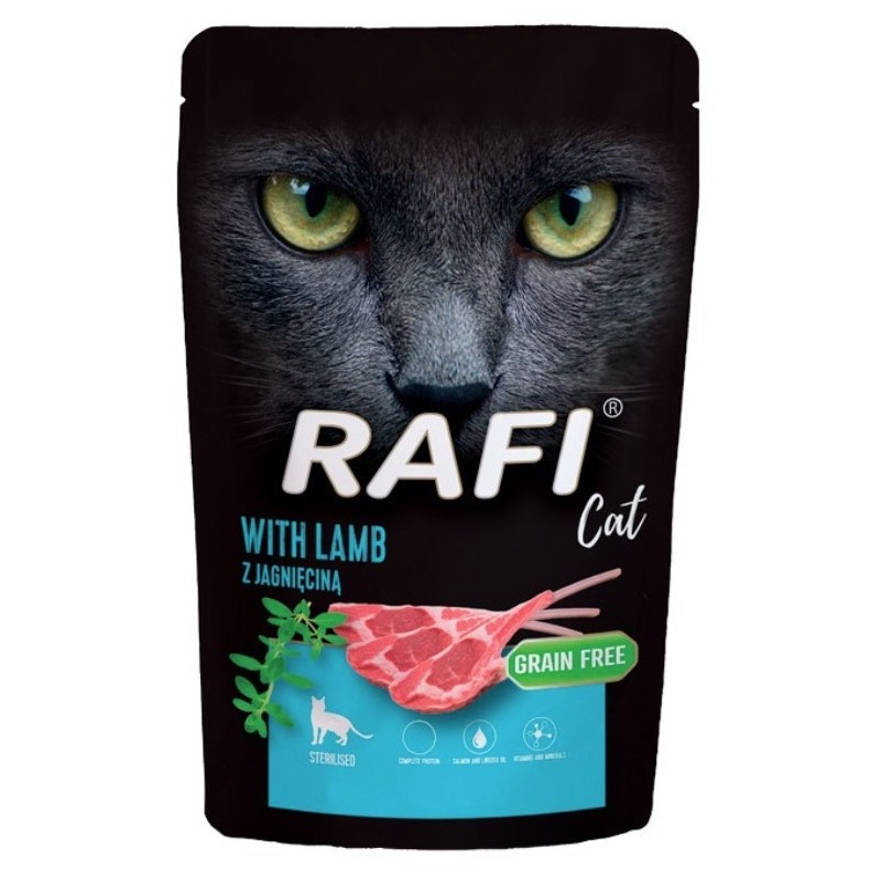 DOLINA NOTECI RAFI Cat z Jagnięciną Sterilised (saszetka) 100g
