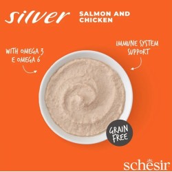 SCHESIR CAT Senior Silver Mousse Salmon and chicken 80g (saszetka)