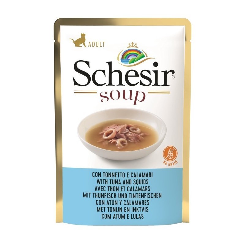 SCHESIR Cat Zupa z tuńczykiem i kalmarami 85g (saszetka)