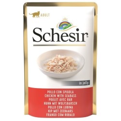 SCHESIR Cat Kurczak z okoniem w galaretce 85g (saszetka)