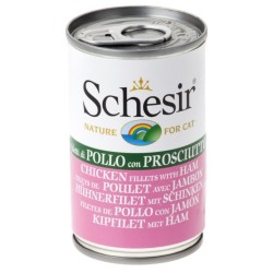 SCHESIR Cat Filety z kurczaka z szynką w galaretce 140g (puszka)
