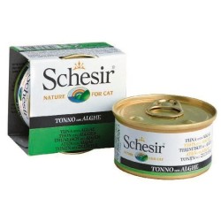 SCHESIR Cat Tuńczyk z algami w galaretce 85g (puszka)