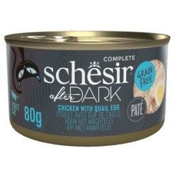 SCHESIR CAT After Dark Chicken with quail egg pate 80g (puszka)
