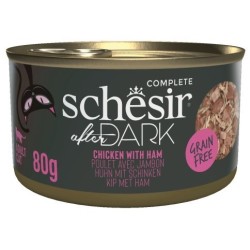 SCHESIR CAT After Dark Chicken with ham in broth 80g (puszka)