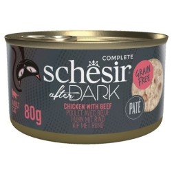 SCHESIR CAT After Dark Chicken with beef  in broth 80g (puszka)
