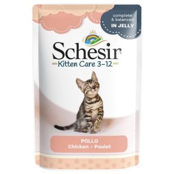 SCHESIR CAT Kitten Care 3-12 Chicken in jelly 85g (saszetka)