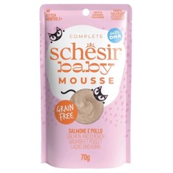 SCHESIR Cat Mus łosoś z kurczakiem 70g (saszetka)