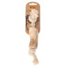 DINGO Gryzak z drewna kawowego na sznurze DWA WĘZŁY 22 cm