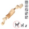 DINGO Gryzak z drewna kawowego na sznurze DWA WĘZŁY 22 cm