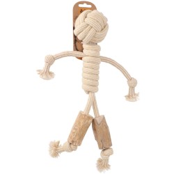 DINGO Gryzak z drewna kawowego na sznurze LUDZIK 35 cm