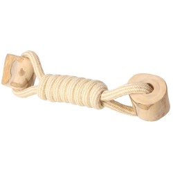 DINGO Gryzak z drewna kawowego na sznurze HANTEL 27 cm