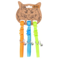 DINGO Komplet obroży dla kota (18-28 cm) 3 szt. - różne kolory