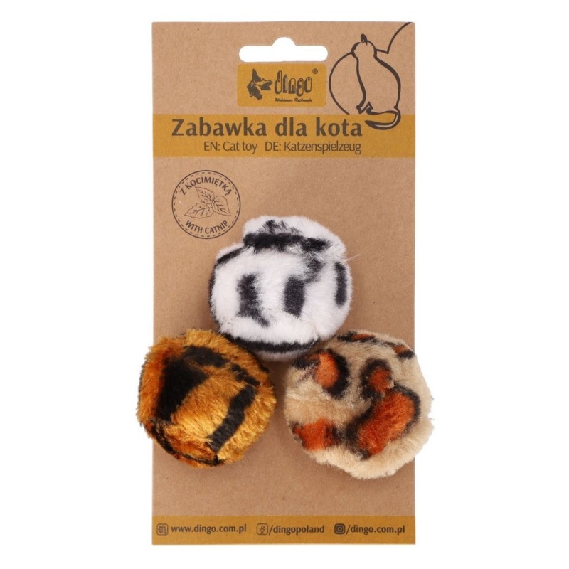 DINGO Piłki Pręguski 3szt. (4,8 cm)