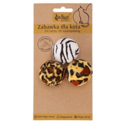 DINGO Piłka Kocia Dżungla 3szt. (4 cm)