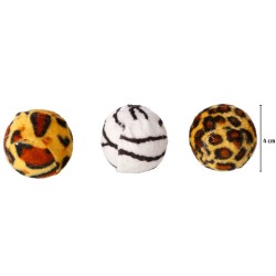 DINGO Piłka Kocia Dżungla 3szt. (4 cm)