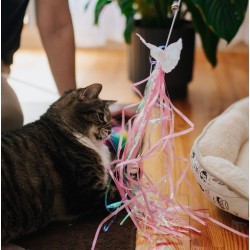 DINGO Wędka dla kota BUTTERFLY (45 cm + 10 cm)