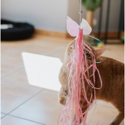 DINGO Wędka dla kota BUTTERFLY (45 cm + 10 cm)