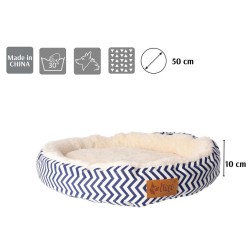 DINGO Legowisko okrągłe dla zwierząt 50 cm ZYGZAK
