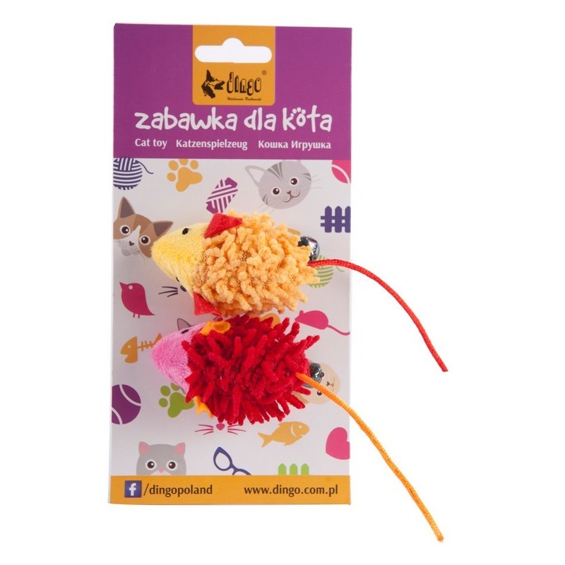 DINGO Myszki MOP pomarańczowa i czerwona 2szt.