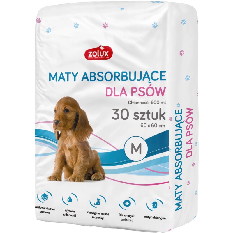 ZOLUX Podkłady higieniczne do nauki czystości 60 x 60 cm - 30 sztuk