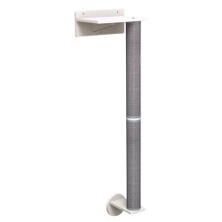 TRIXIE Zestaw ścienny 1 dla kota słupek z uchwytami 35 x 130 x 25 cm - biały/szary