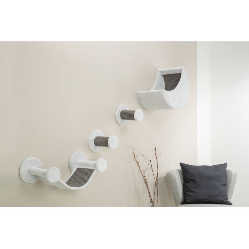 TRIXIE Zestaw ścienny dla kota 4 elementy - biały/szary