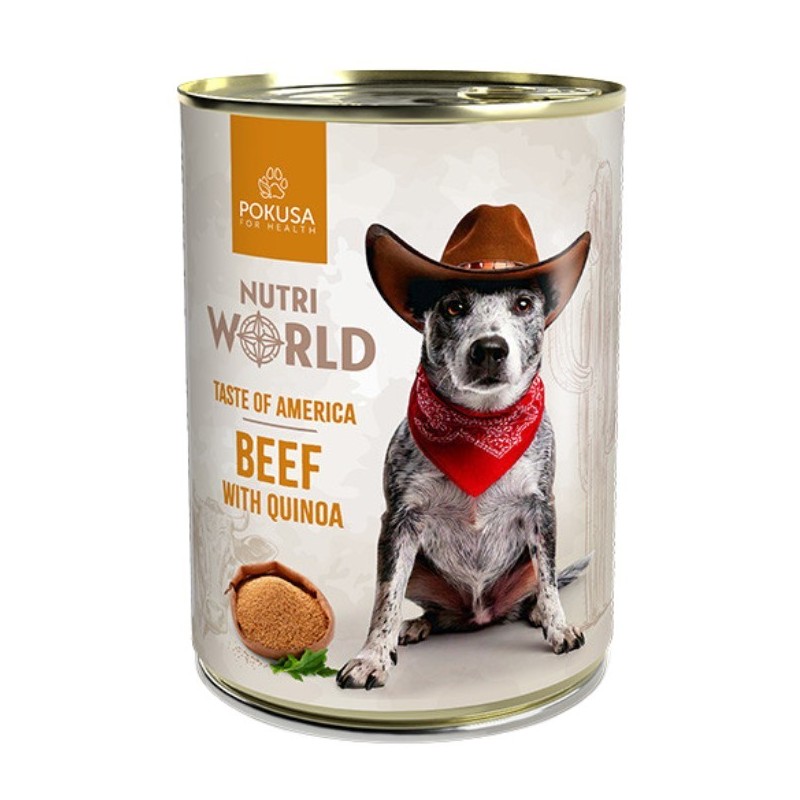 POKUSA NUTRI WORLD Taste of America Beef with Quinoa 400g