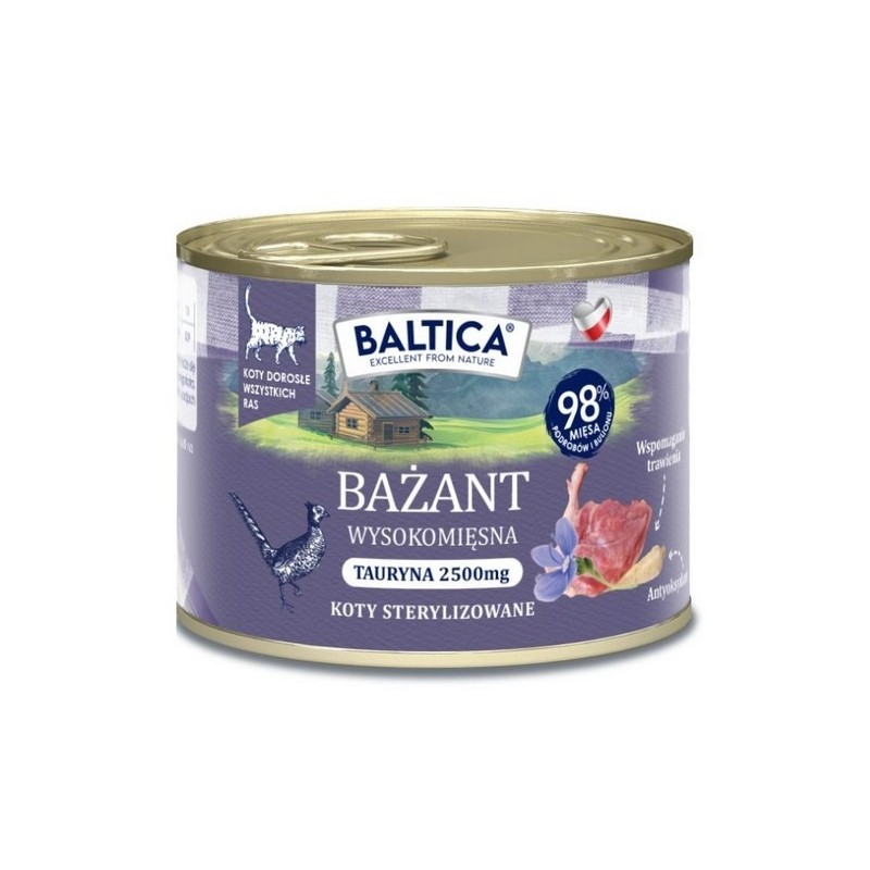 BALTICA PRZYSMAKI REGIONÓW Kot dorosły Bażant 185g