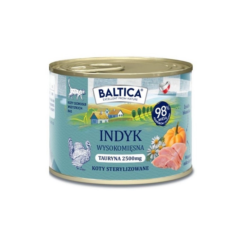BALTICA PRZYSMAKI REGIONÓW Kot dorosły Indyk 185g